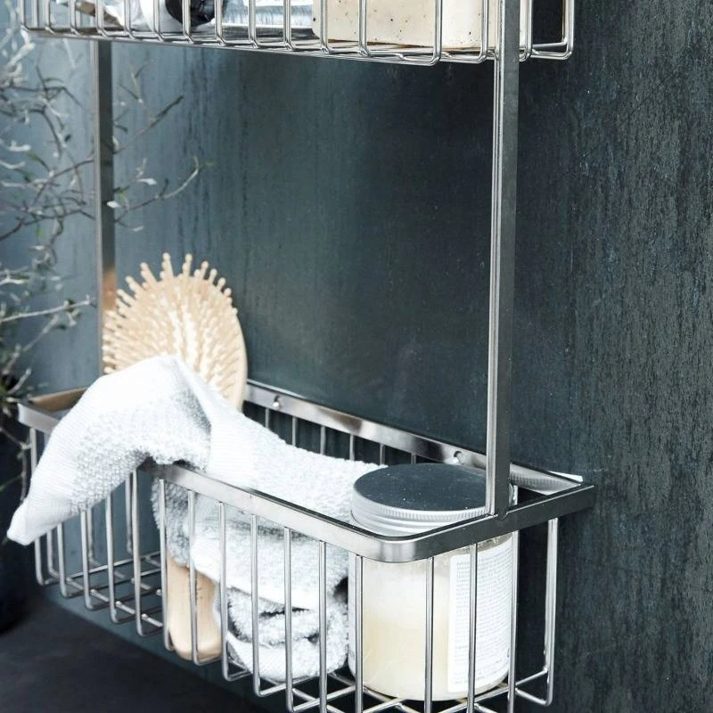 House Doctor Bath Basket Double - Silver 3 House Doctor Bath Basket Double - Silver - Billede 3