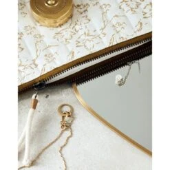 Meraki Makeup Pouch Large Lutea - Off-White And Mustard -Armani Salgsbutik meraki makeup pouch large lutea off white and mustard 1614778132