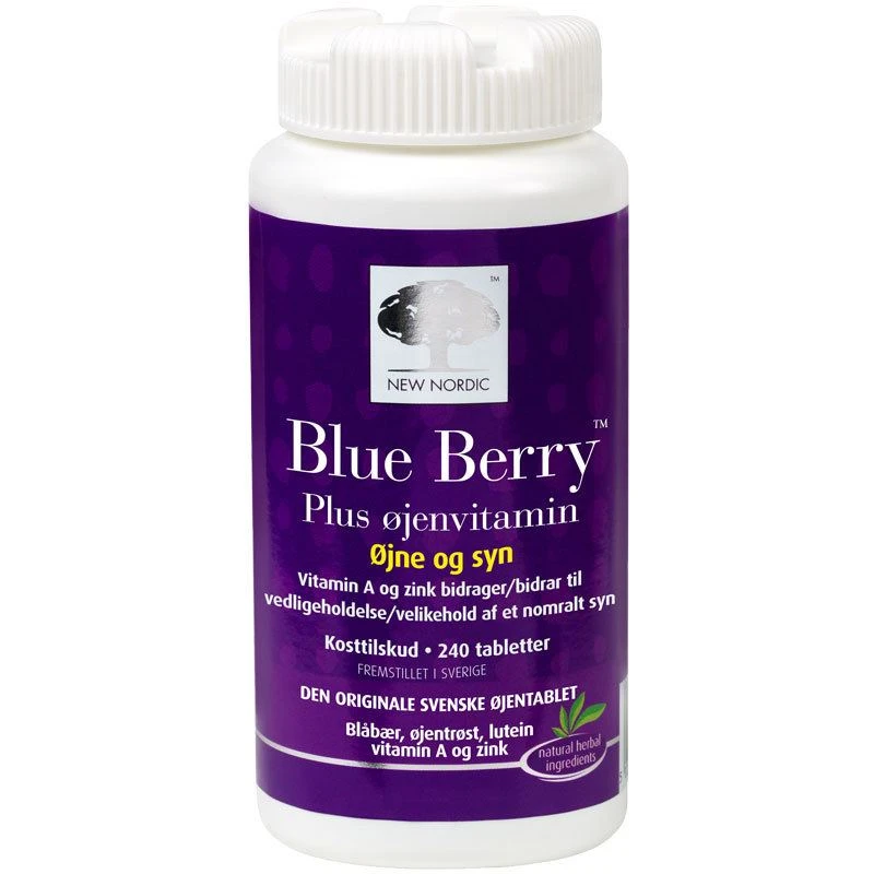 New Nordic Blue Berry Plus Øjenvitamin 240 Pieces 1 New Nordic Blue Berry Plus Øjenvitamin 240 Pieces