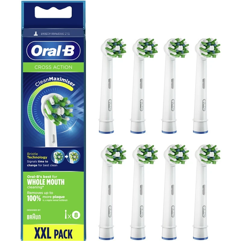 Oral B Oral-B Cross Action Brush Heads 8 Pieces 2 Oral B Oral-B Cross Action Brush Heads 8 Pieces - Billede 2